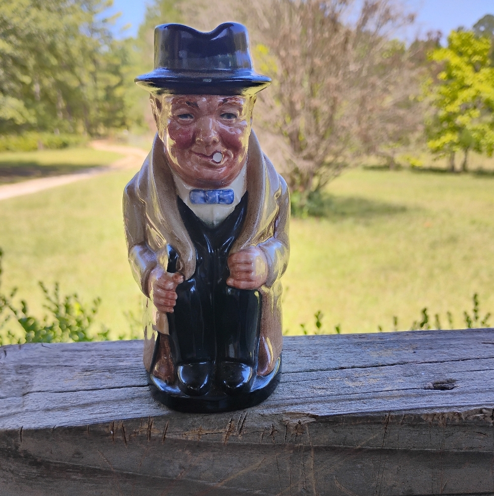 England Winston Churchill Toby Mug Vintage Porcelain